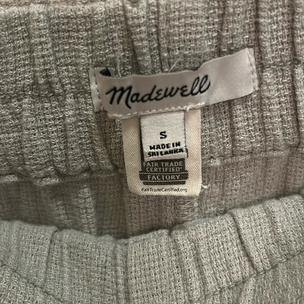 Madewell Gray linen small Relaxed Fit pants - Picture 3 of 6